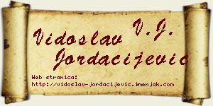 Vidoslav Jordačijević vizit kartica